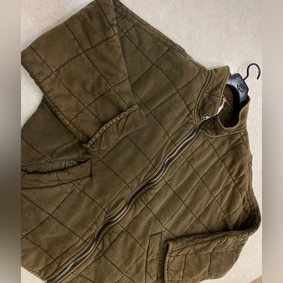 Free People Dolman Quilted Knit Jacket In Sea Spray Size XL - Picture 9 of 13